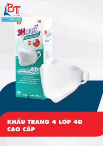 Khẩu Trang 4 lớp 4D MASK - hộp 20 cái