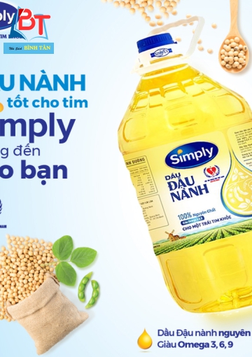 Dầu Simply Đ.Nành - bình 5L